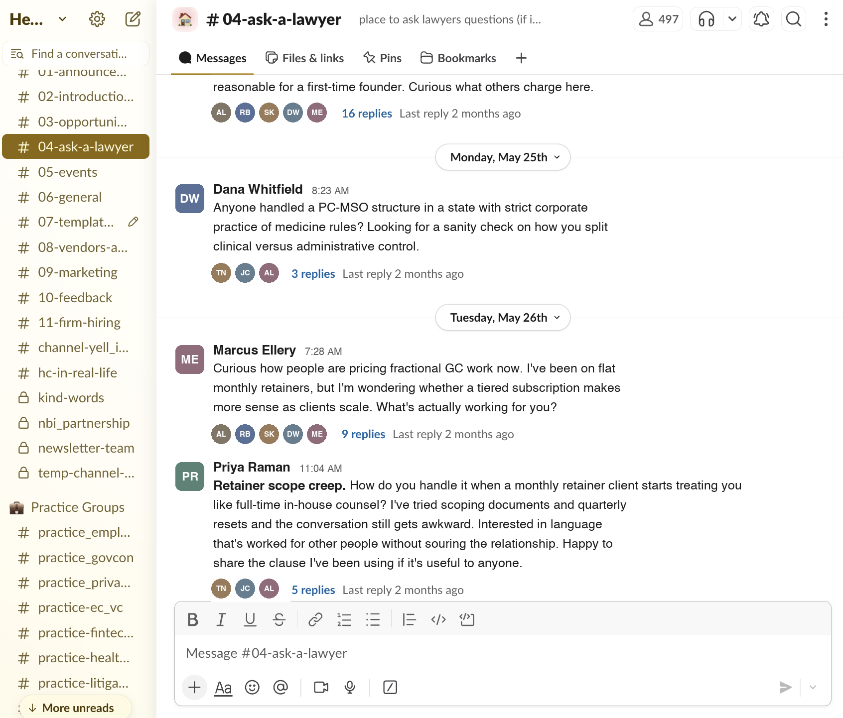 HeyCounsel Slack community